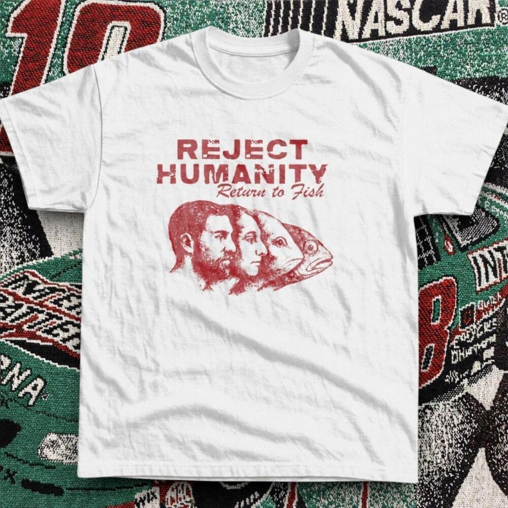 Reject Humanity Return To Fish Graphic Tee White Unisex